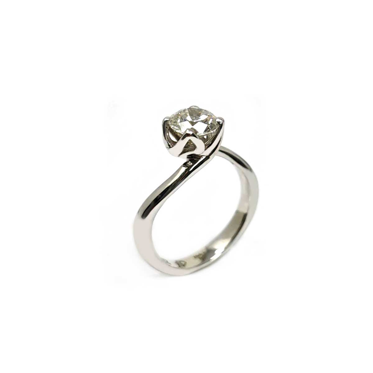 Anello Solitario con Diamante Certificato IGI Laser CT 1.12