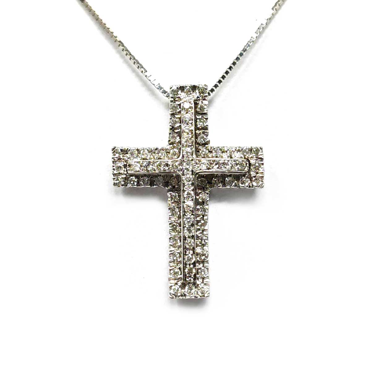 Pendente Croce con Diamanti CT 0.66