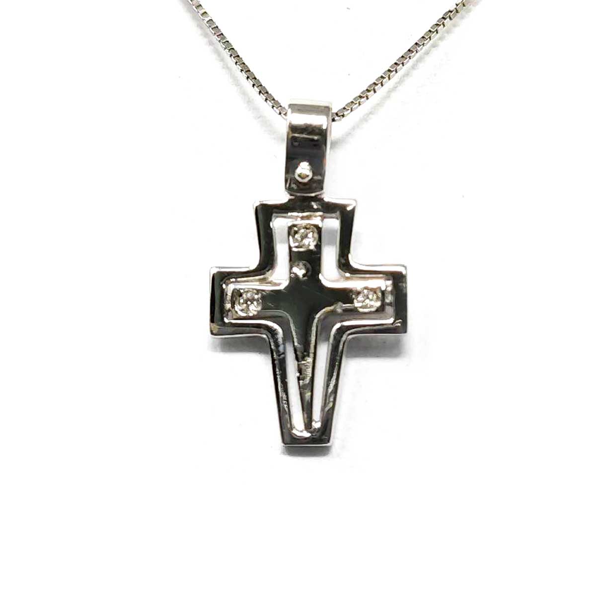 Pendente Croce con Diamanti CT 0,02