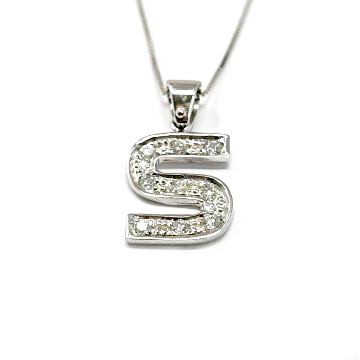 Pendente Lettera S CT 0.18