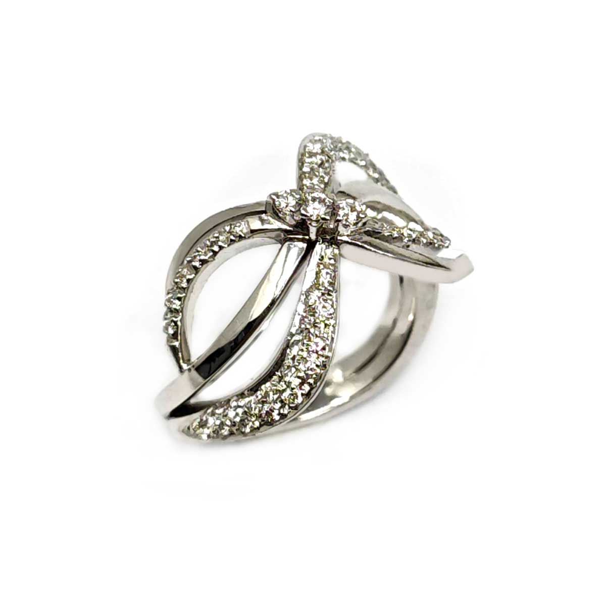 Anello Stilizzato con Diamanti CT 0.40