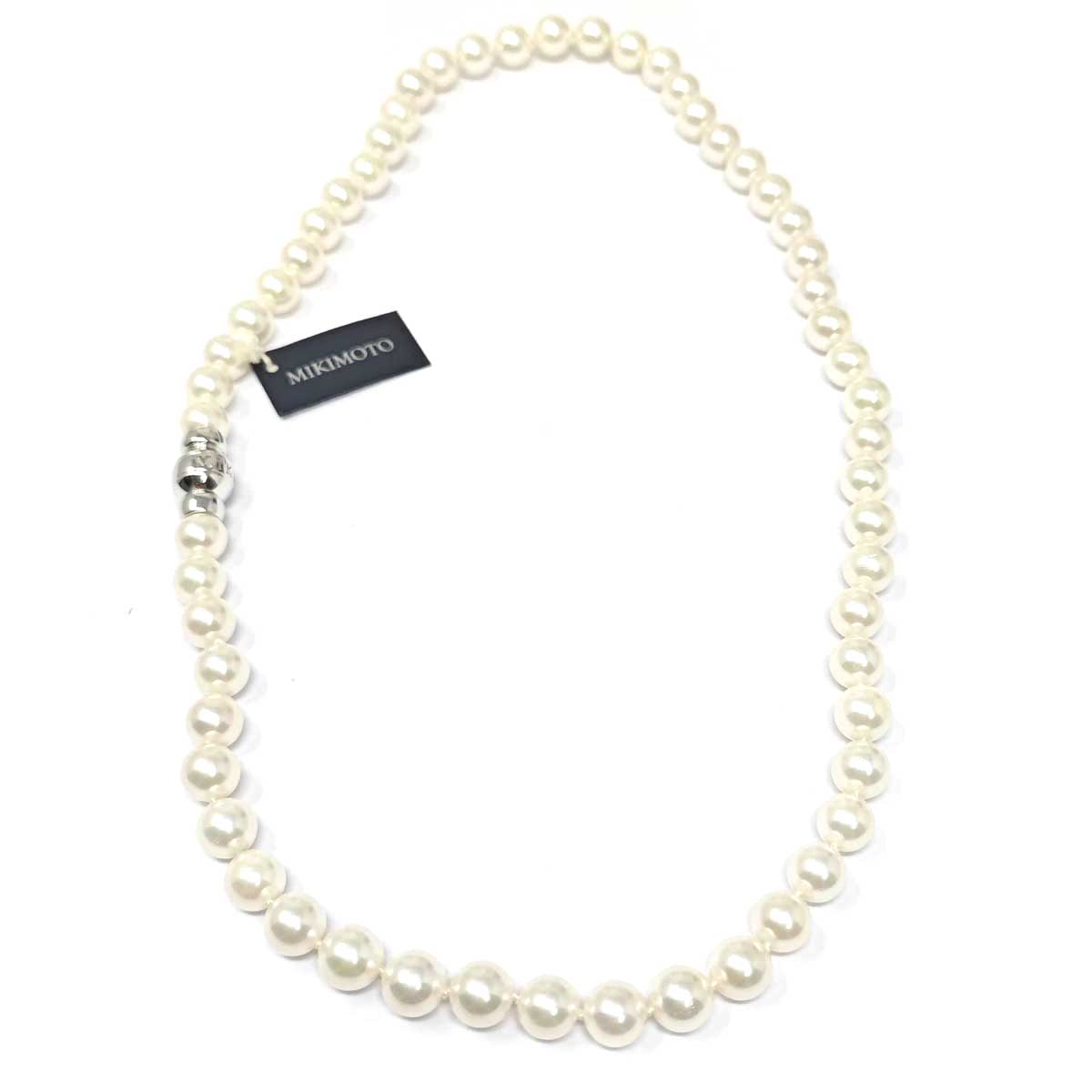 Filo di Perle Mikimoto 7,5/7 mm con Chiusura in Oro