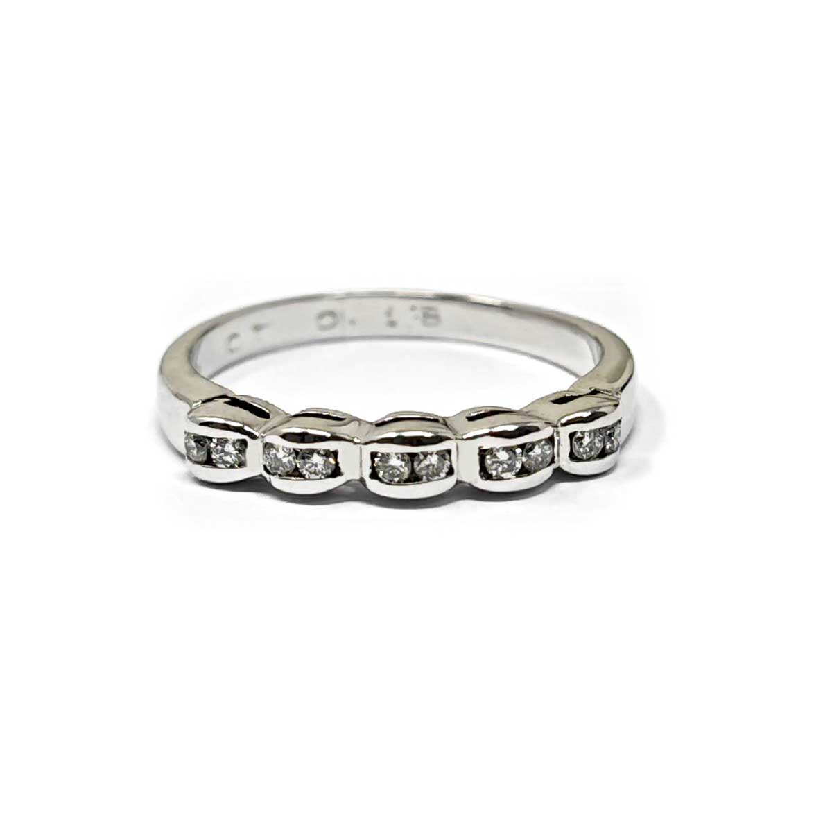 Anello Veretta con Diamanti CT 0.18