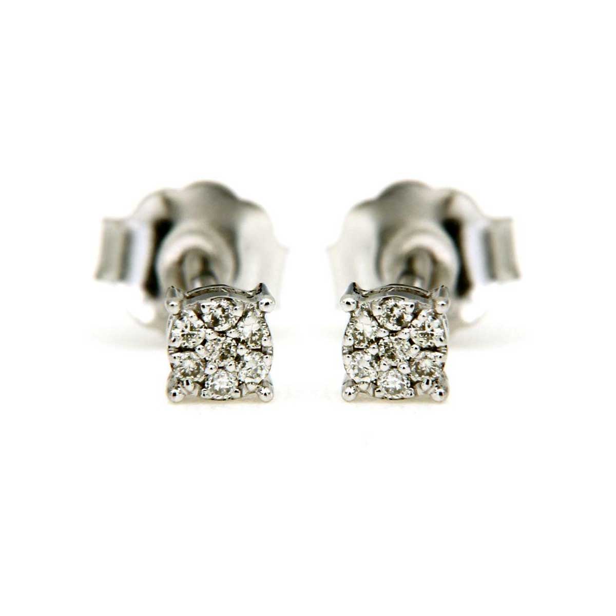 Orecchini Rosetta con Diamanti CT 0.09
