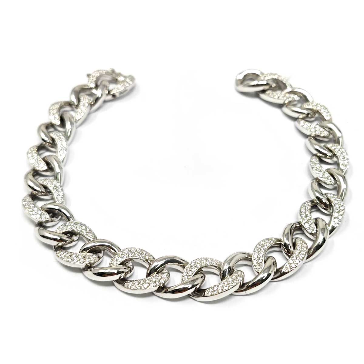 Bracciale a Maglia in Oro Bianco CT 1.70