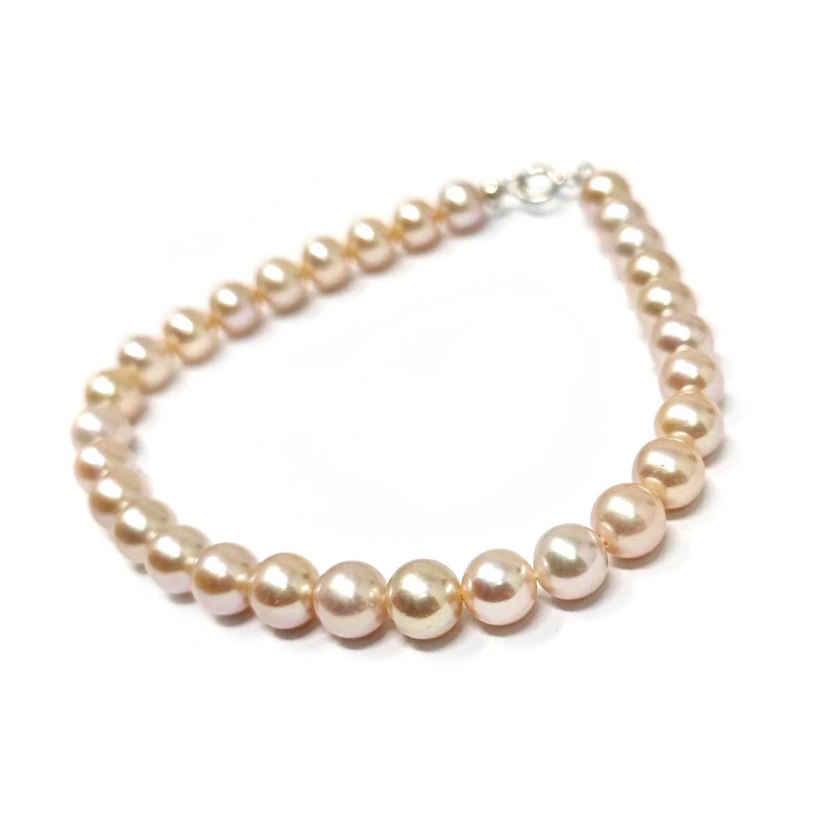 Bracciale di Perla Rosa A.D.6/6.5 mm