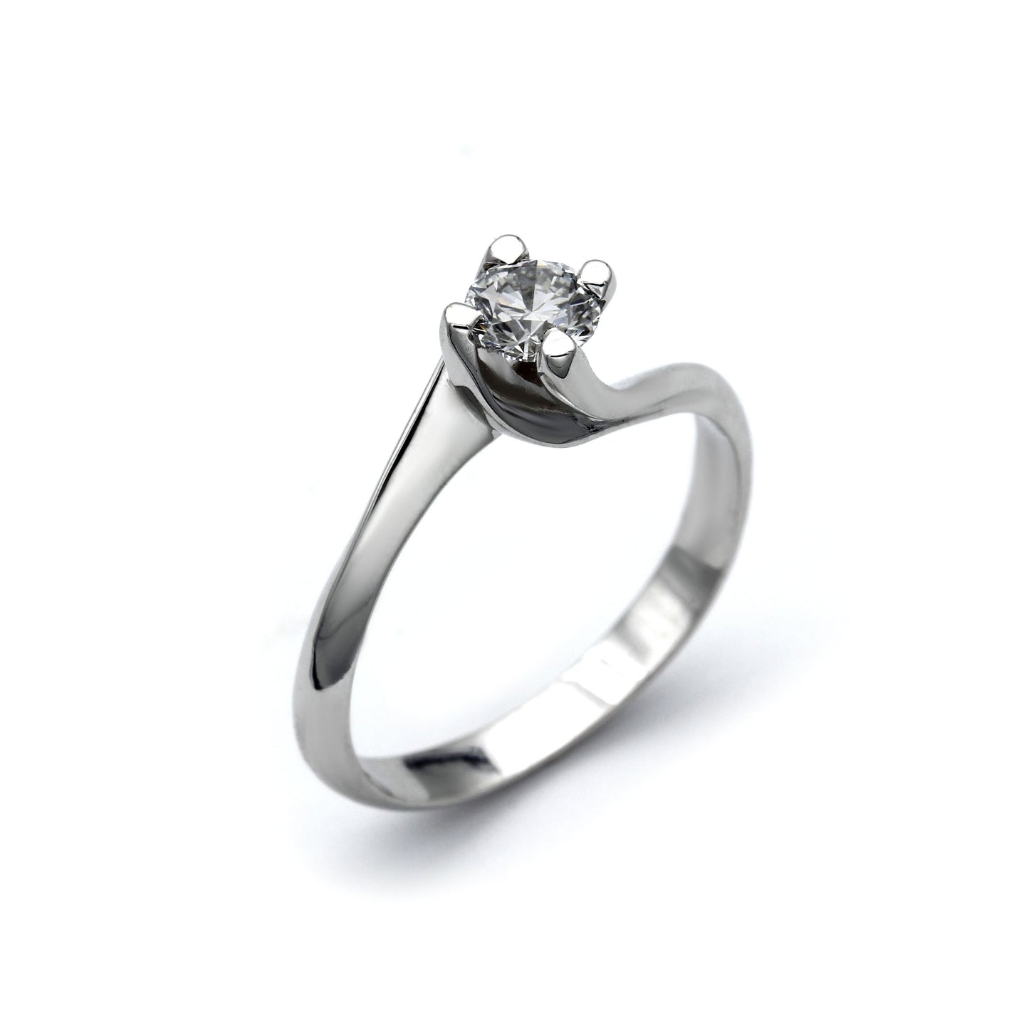 Anello Solitario con Diamante CT 0.40 VVS2 F CERTIFICATO IGI