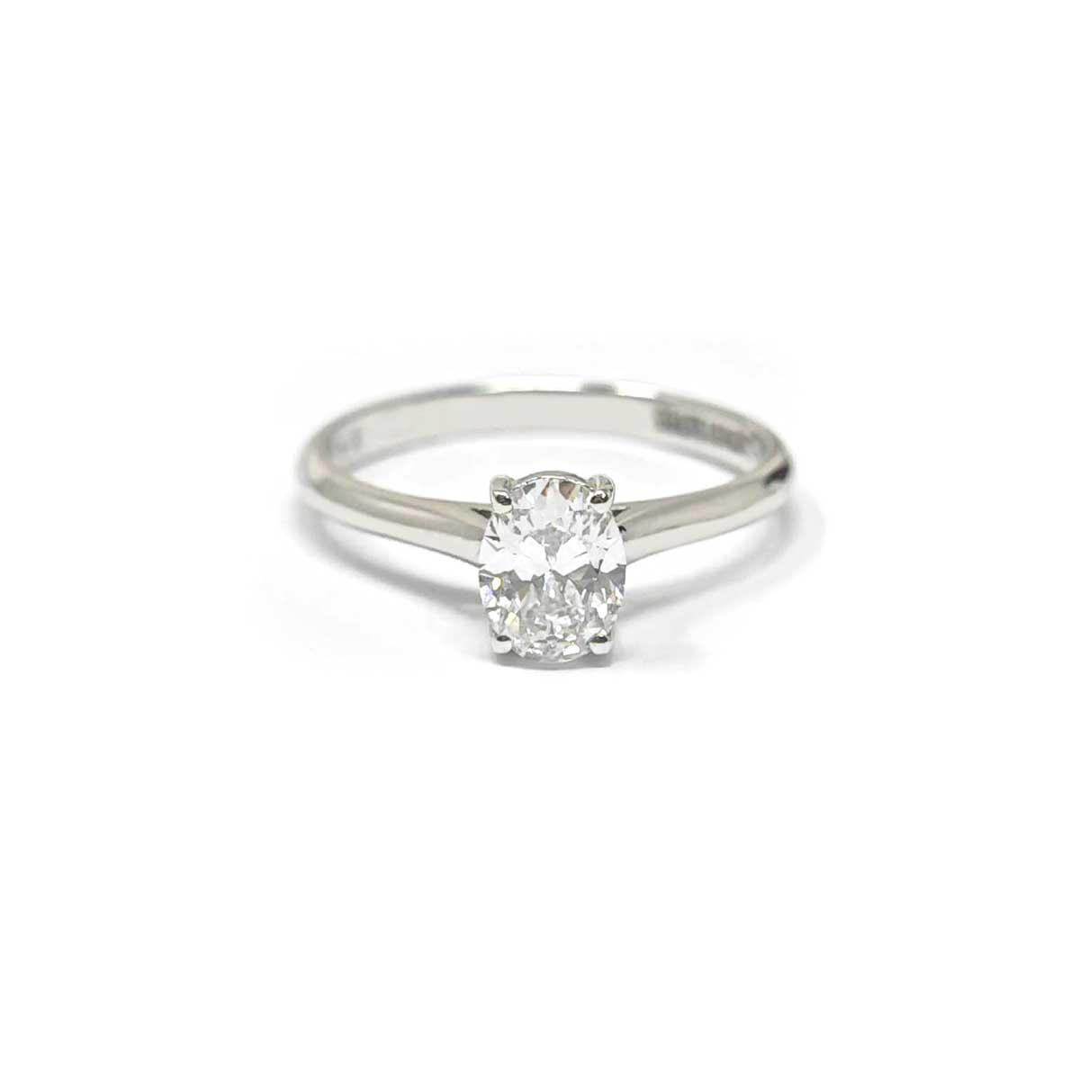 Anello Solitario Taglio Ovale CT 0.70 VS1 D GIA Certificato
