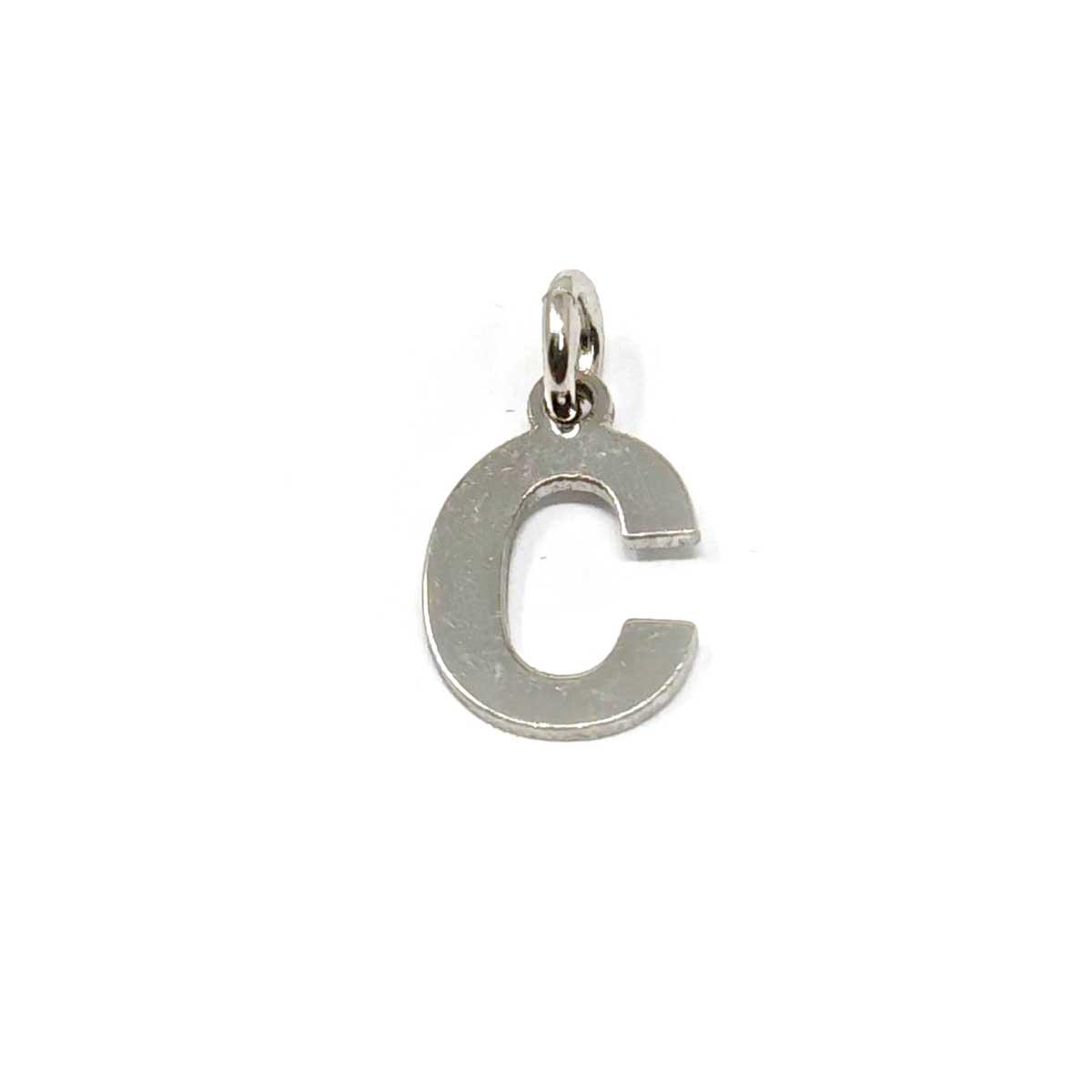 Pendenti Lettere in argento rodiato bianco lucido