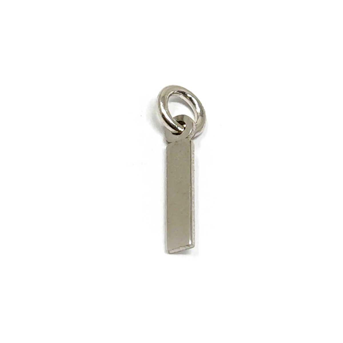 Pendenti Lettere in argento rodiato bianco lucido