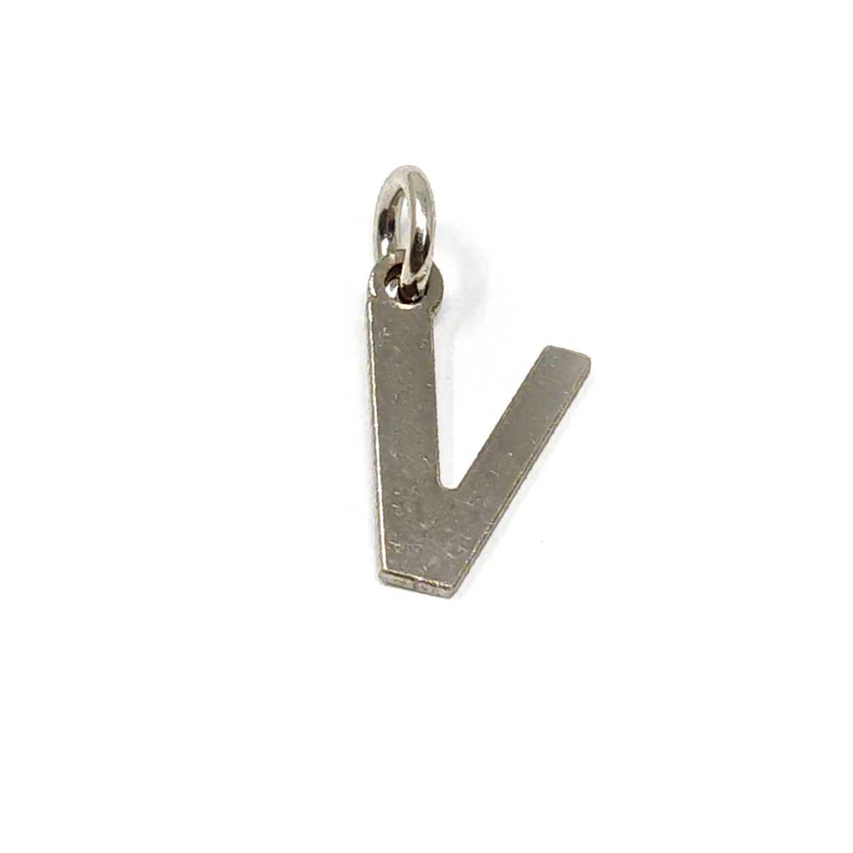 Pendenti Lettere in argento rodiato bianco lucido
