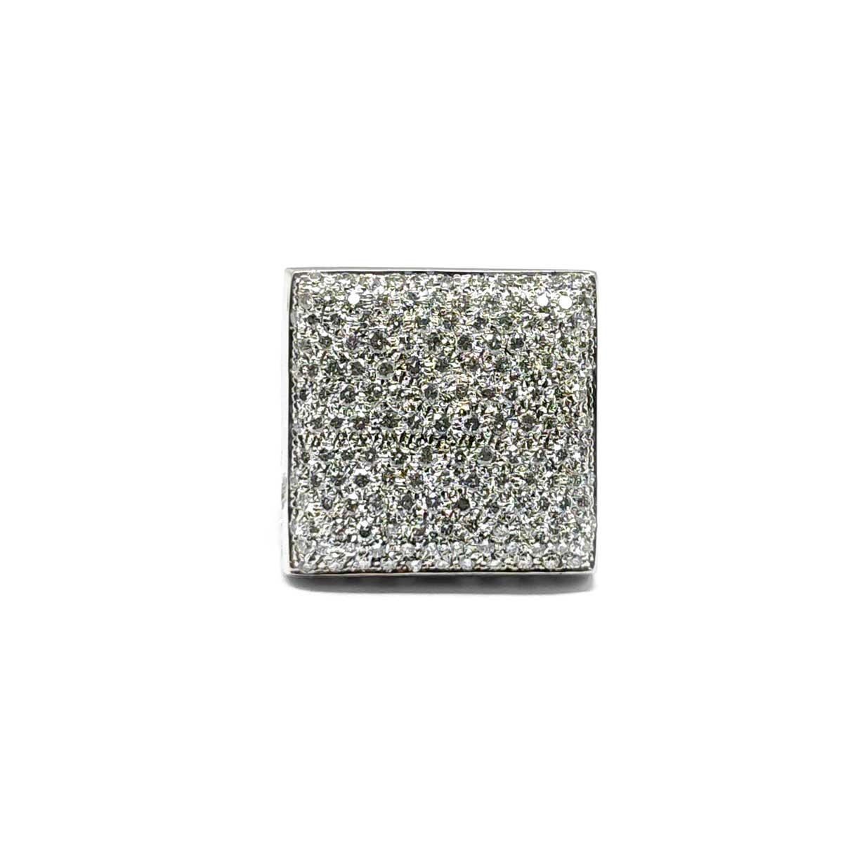 Anello Pavè Quadrato con Diamanti CT 2.80