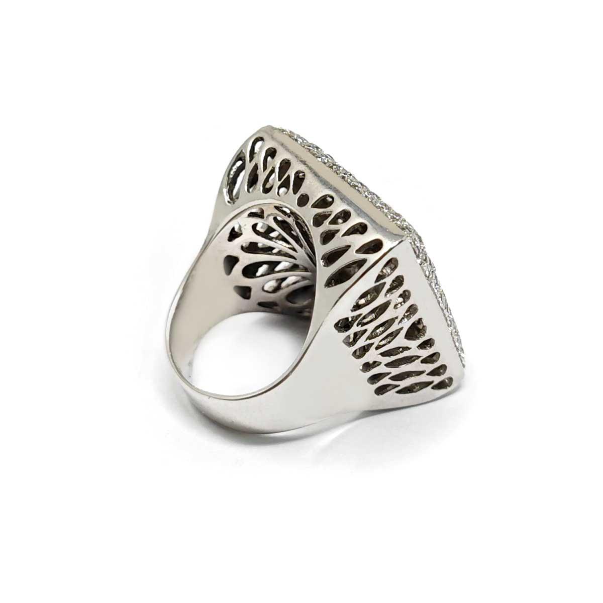 Anello Pavè Quadrato con Diamanti CT 2.80