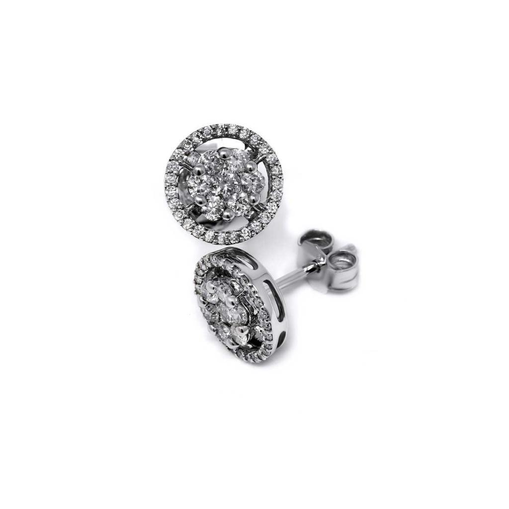 Orecchini Tondi con Diamanti CT 0.80