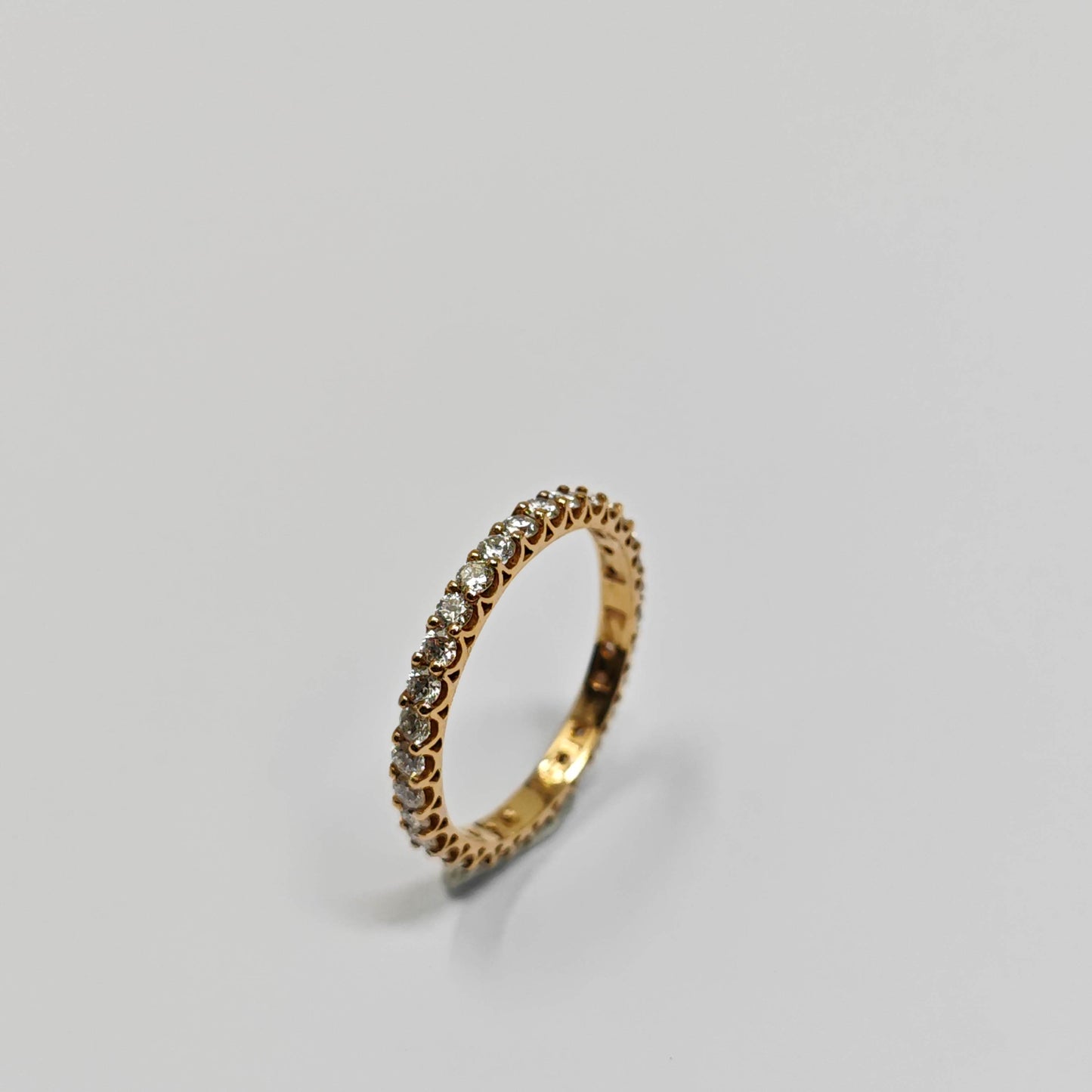 Anello Riviera in Oro Rosa e Diamanti CT 0.90