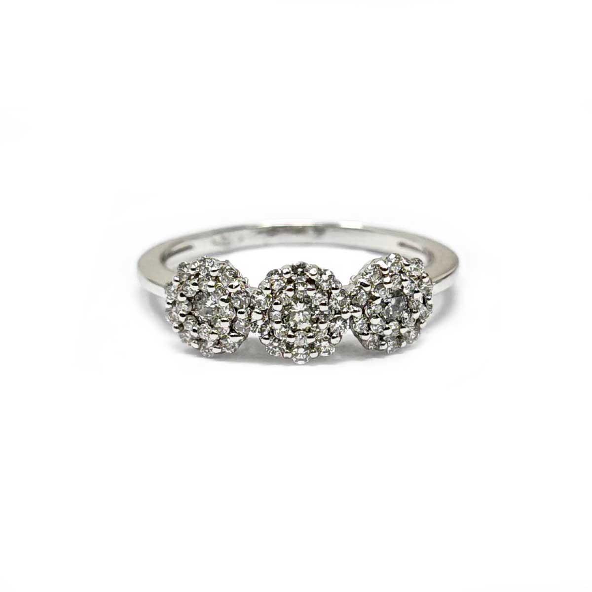 Anello Trilogy Rosetta con Diamanti CT 0.42