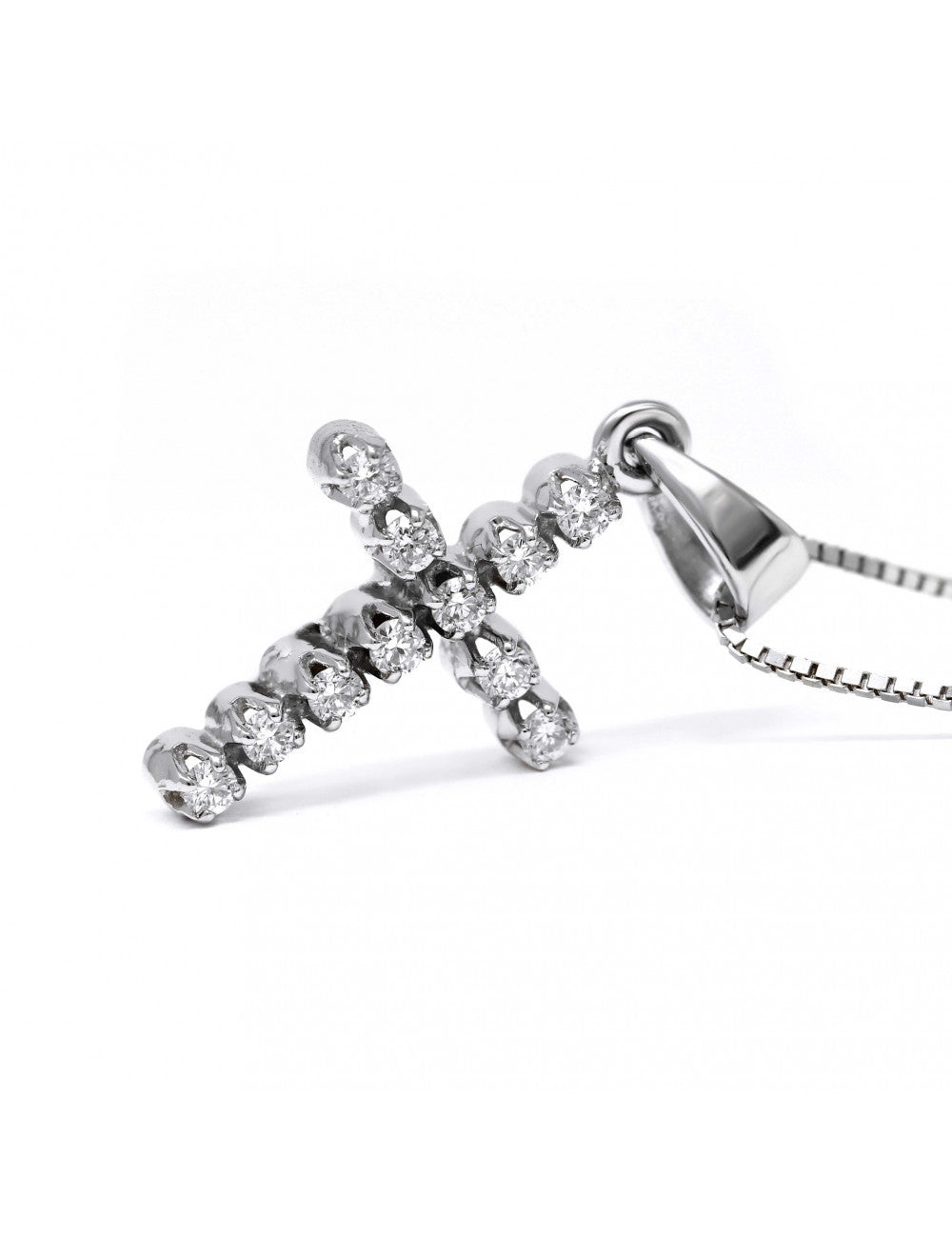 Pendente Croce con Diamanti CT 0.15