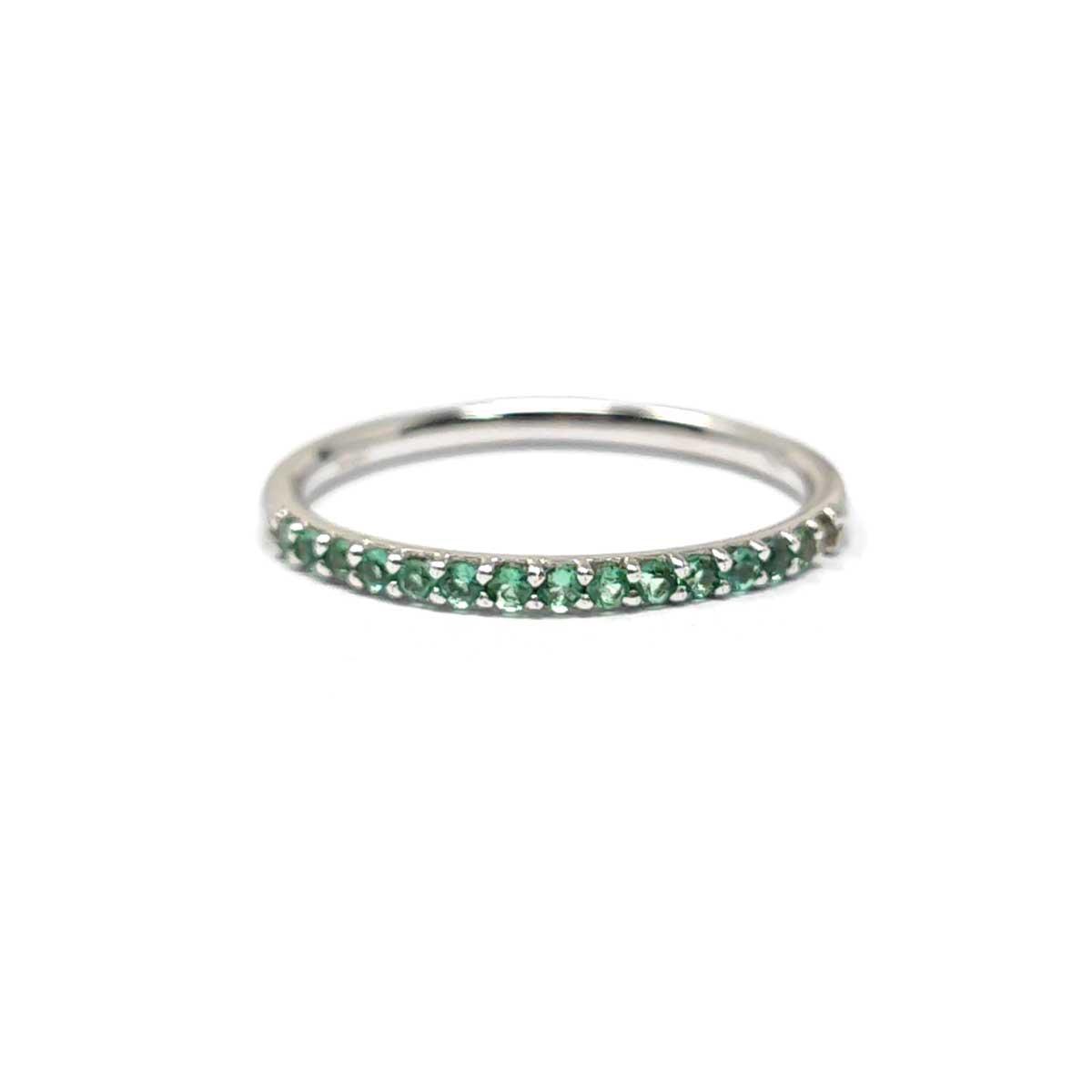 Anello Veretta con Smeraldi CT 0.25