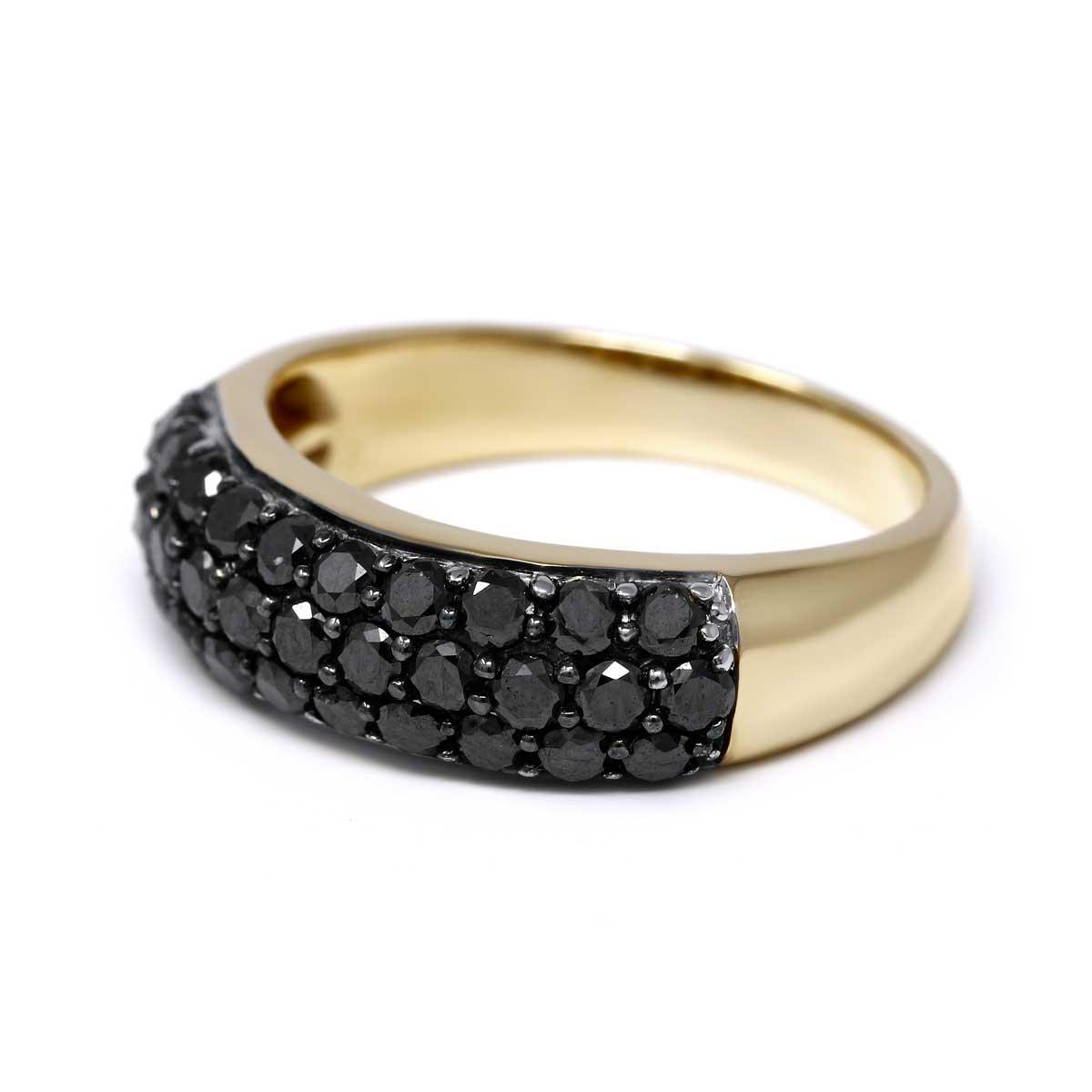 Anello in Oro Rosa e Diamanti Neri CT 1.00