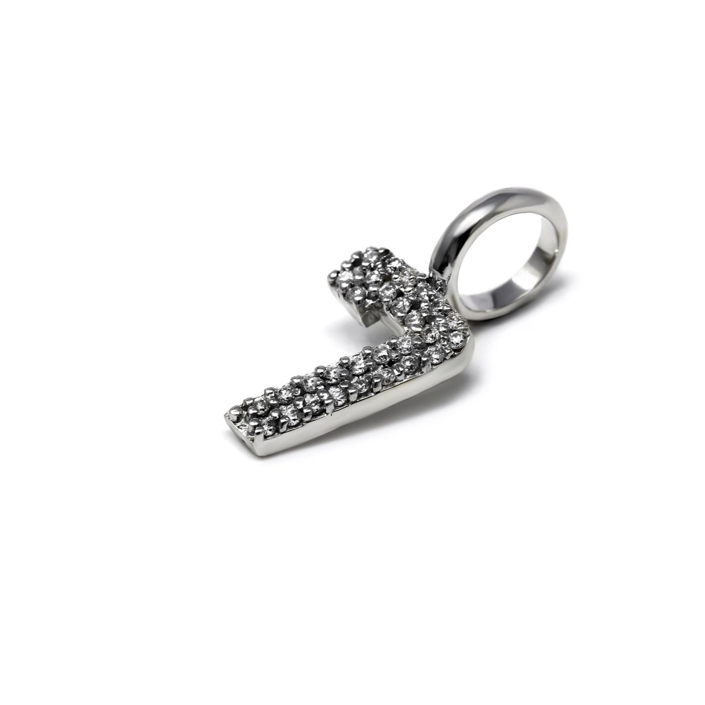 Pendente Numero 7 con Diamanti CT 0.12