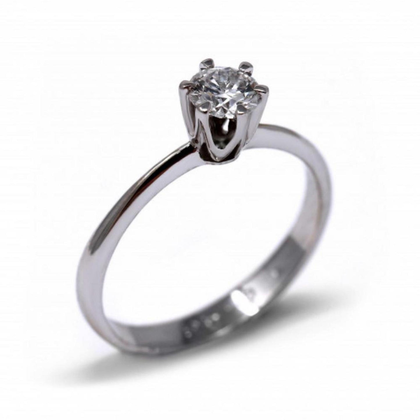 Anello Solitario con Diamante Linea Tiffany CT 22 VS1 F