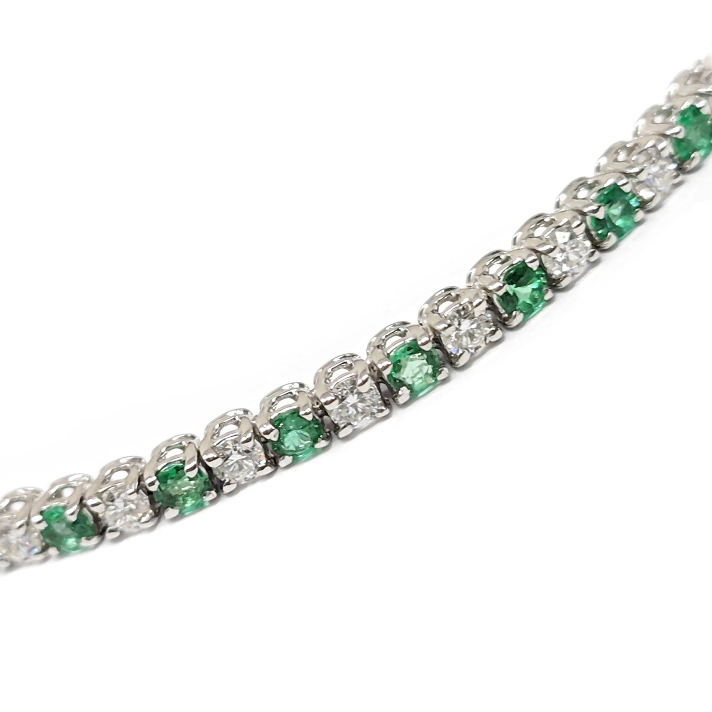 Bracciale Tennis con Smeraldi CT 1.98 e Diamanti CT 2.04