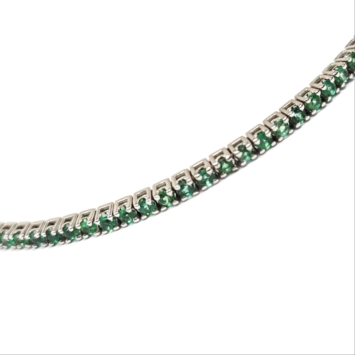 Bracciale in Oro Bianco con Smeraldi CT 2.00