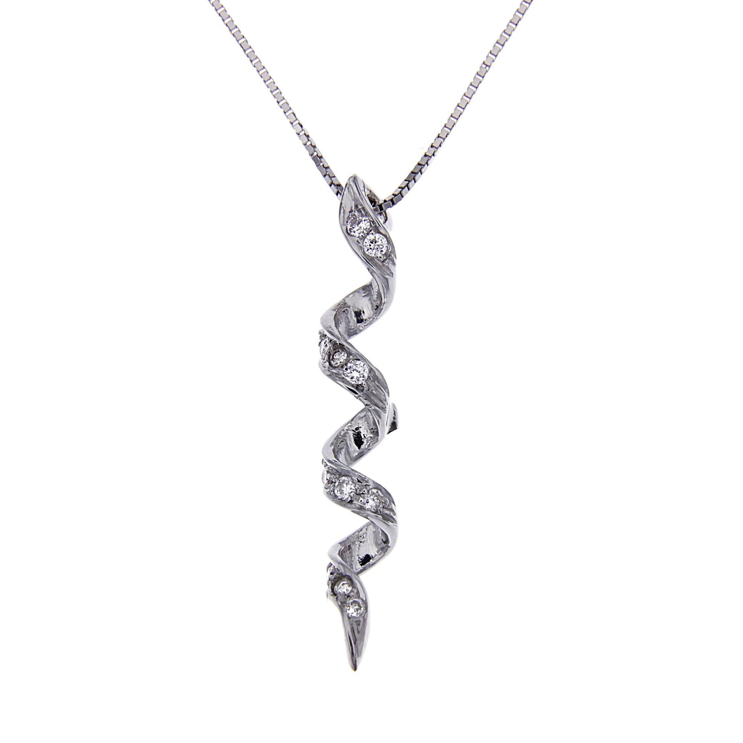 Pendente Stilizzato con 11 Diamanti CT 0.13