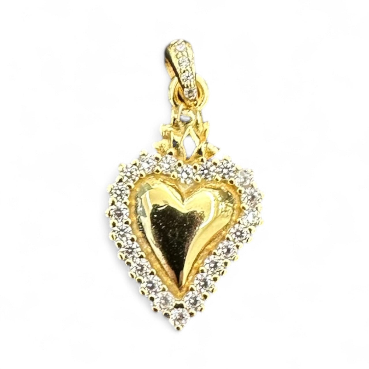 Cuore sacro in argento 925 con Zirconi
