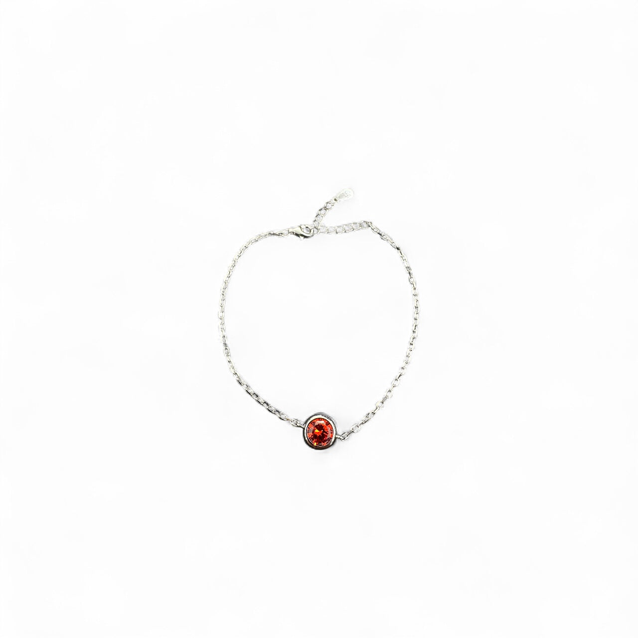 Bracciale catena in Argento 925 con pietra centrale