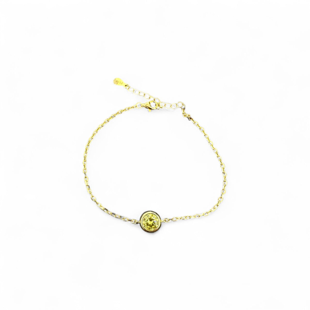 Bracciale catena in Argento 925 con pietra centrale