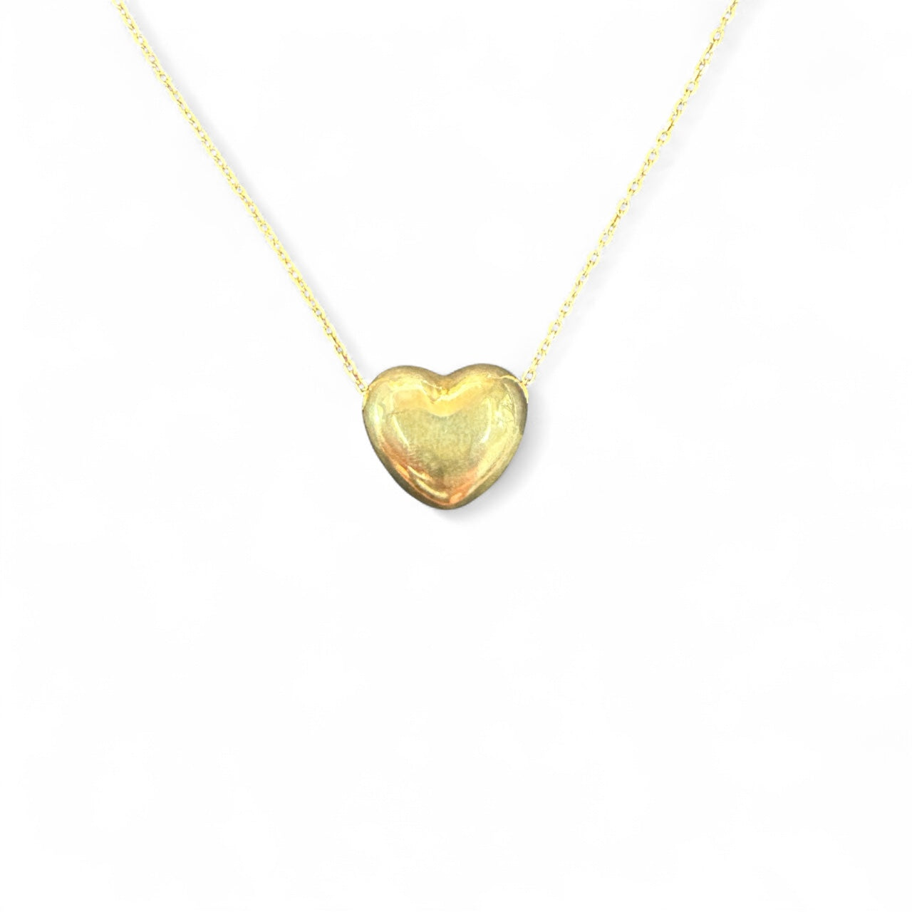 Pendente dorato con cuore in argento 925
