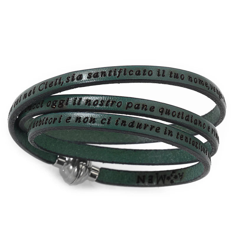 Bracciale Preghiera Verde Militare Padre Nostro Ref. PNIT15-57