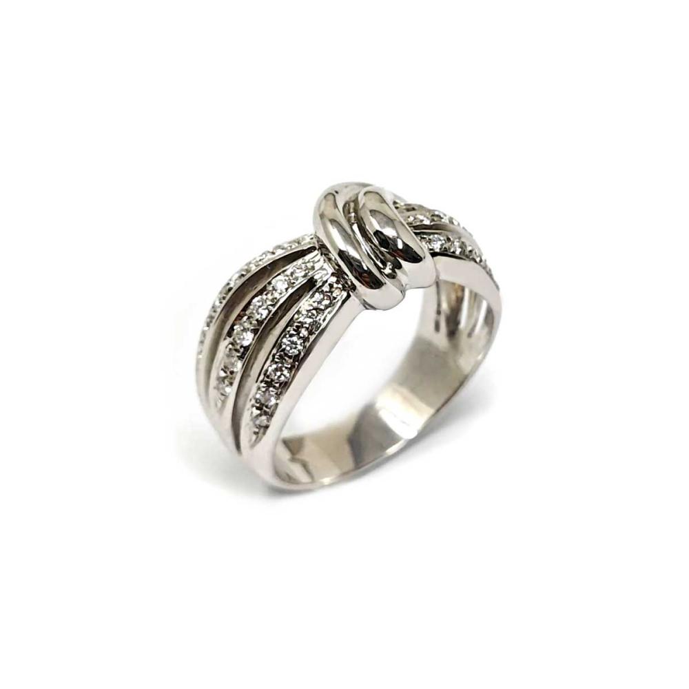 Anello Fiocco con Diamanti CT 0.45