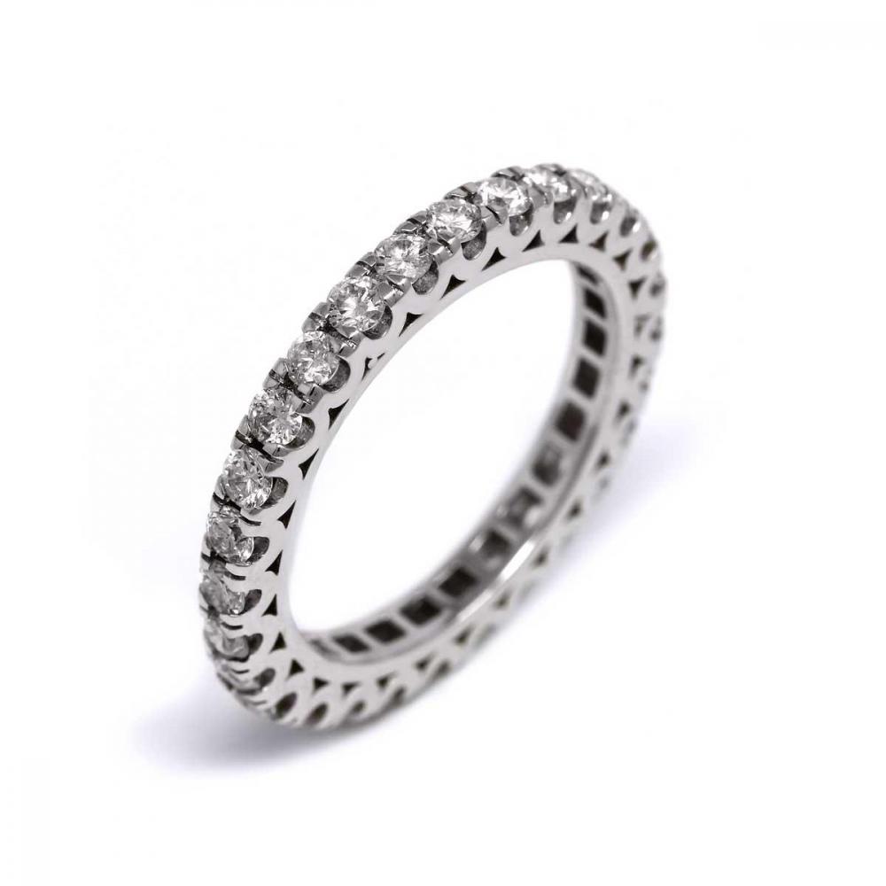 Anello Giradito con Diamanti Bianchi CT 0.92