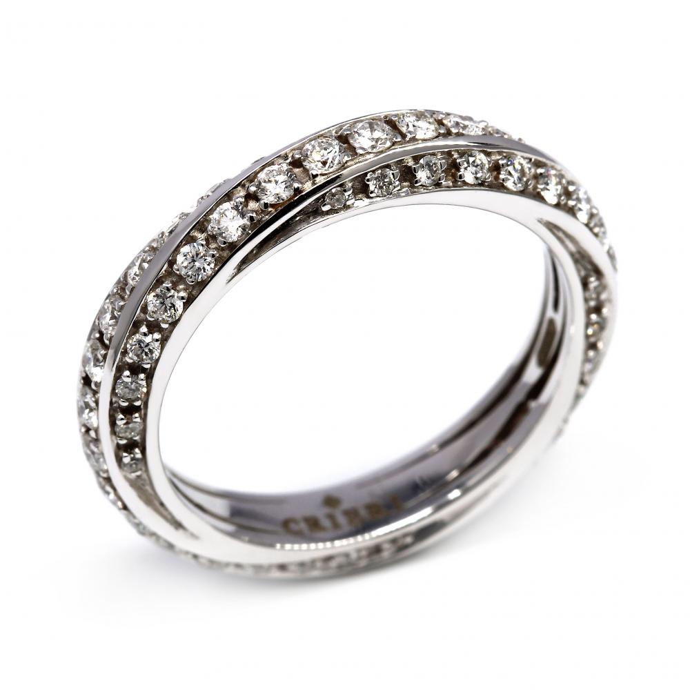Anello Giradito crieri Riviera con Diamanti CT 1.10