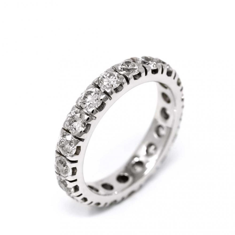 Anello Riviera con 19 Diamnti CT 3.42