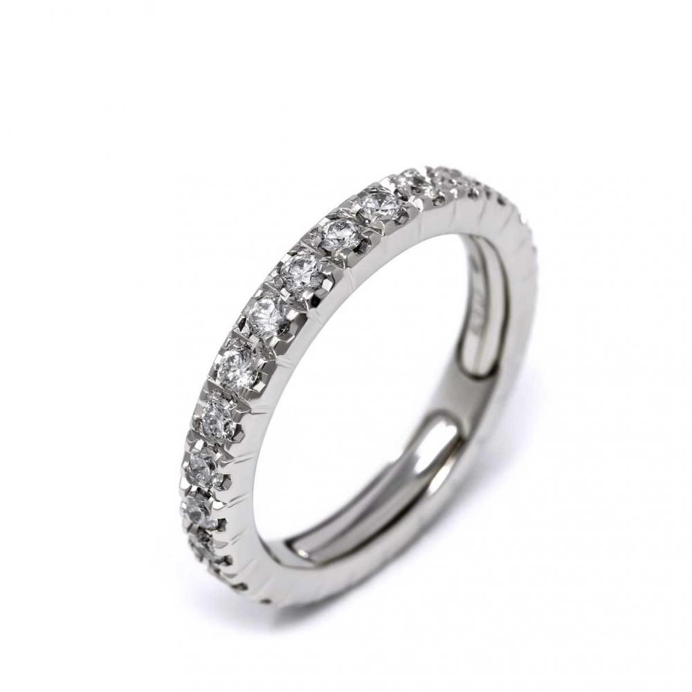 Anello Riviera con Diamanti Estendibile mis da 9 a 12 CT 0.75