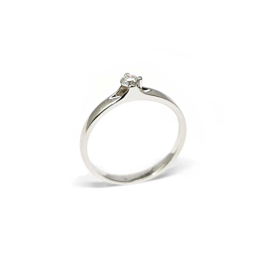Anello Solitario con Diamante CT 0.25 VVS1 F