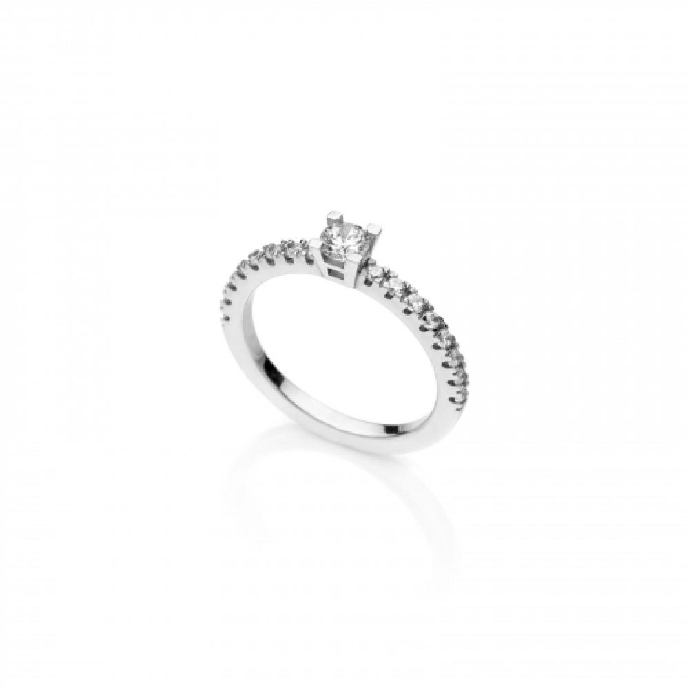 Anello solitario in argento UNOAERRE 6025
