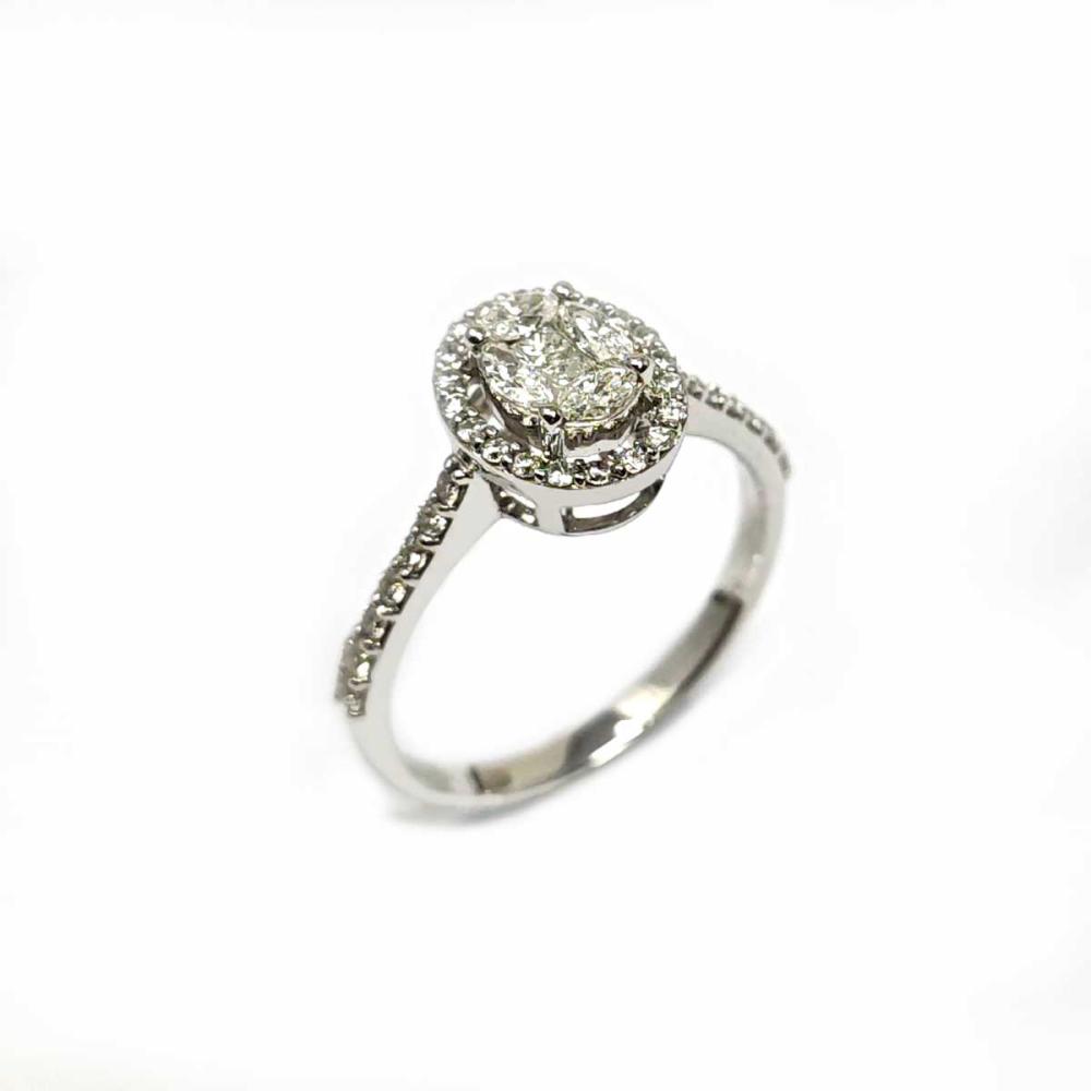 Anello Solitario con Diamanti CT 0.57