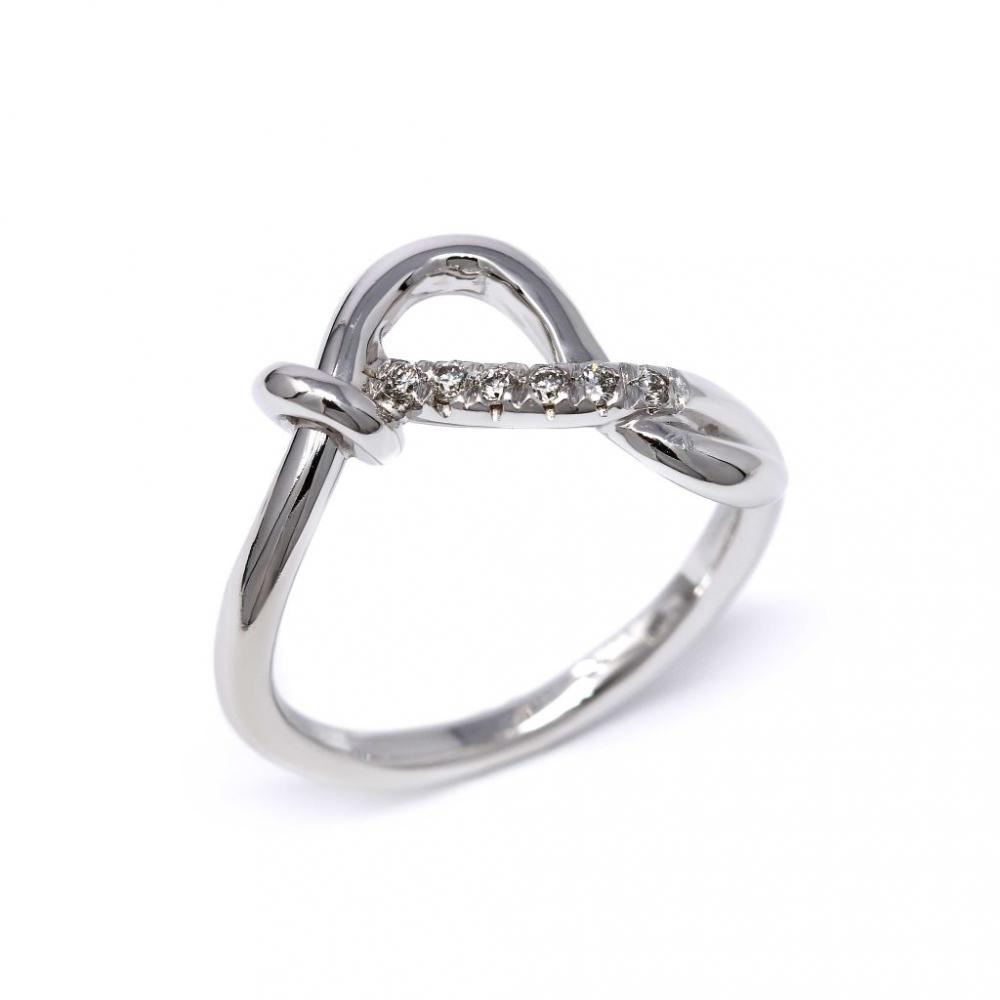 Anello Stilizzato con Diamanti CT 0.10