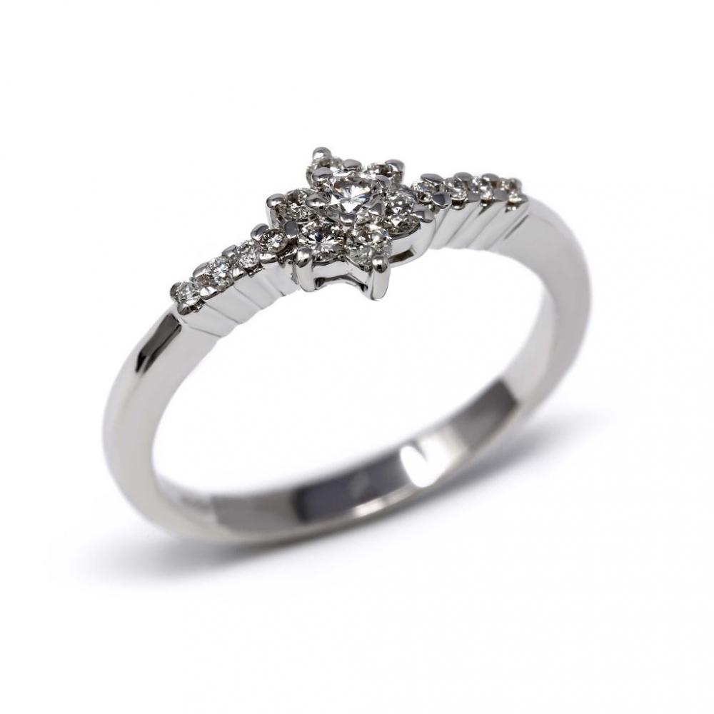 Anello Stilizzato con Diamanti CT 0.29