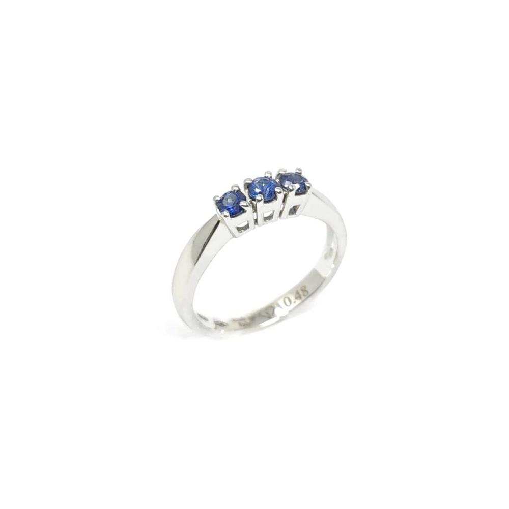 Anello Trilogy con Zaffiri CT 0.48