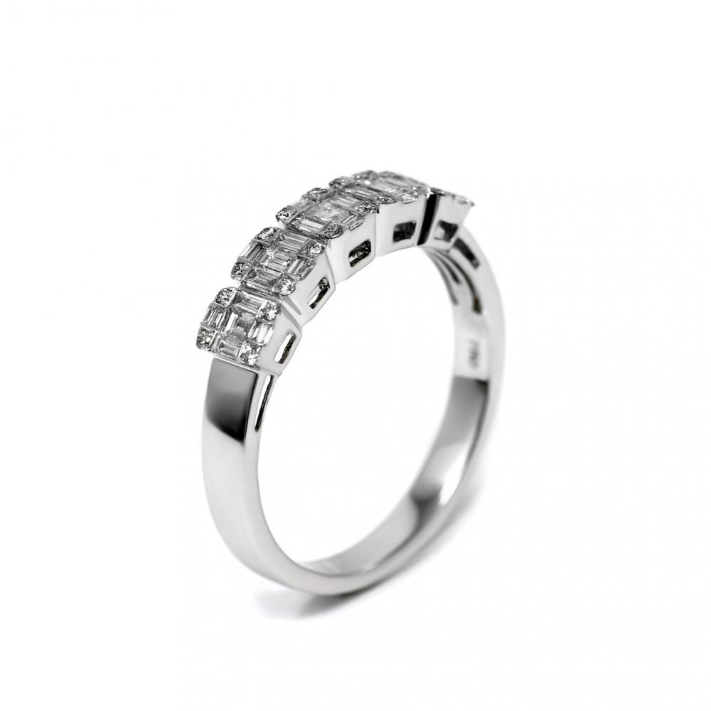 Anello Veretta con Diamanti CT 0.36