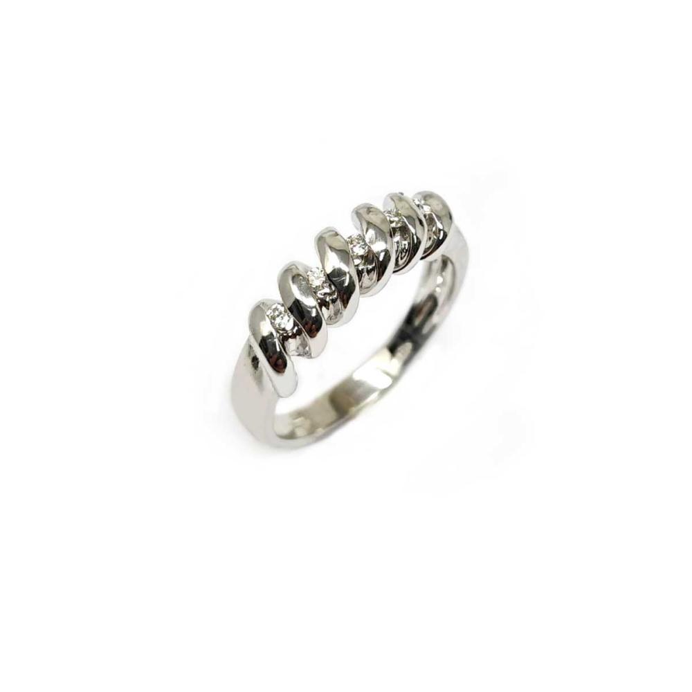 Anello Veretta con Diamanti CT 0.08