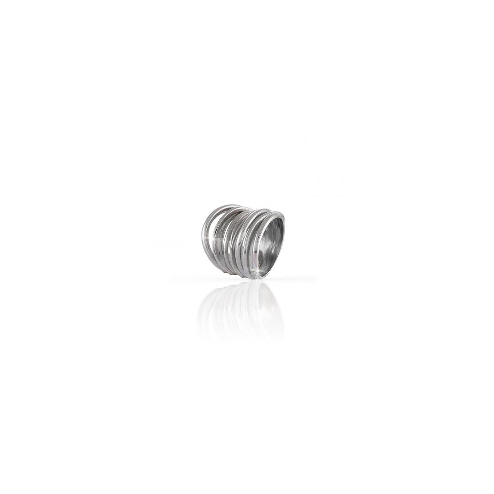 Anello Vortice in argento bianco Rif. 5560