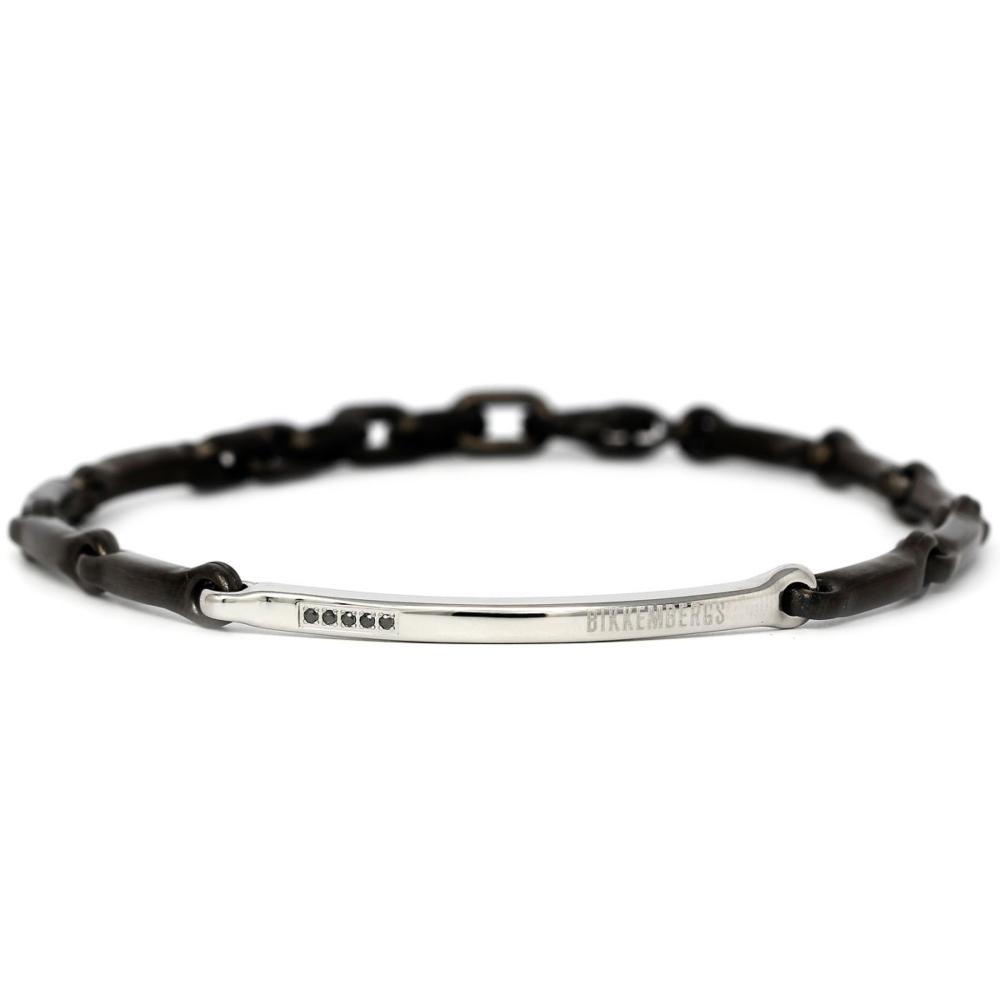 Bracciale Bicolore Uomo con Diamanti CT 0.05 Bikkembergs