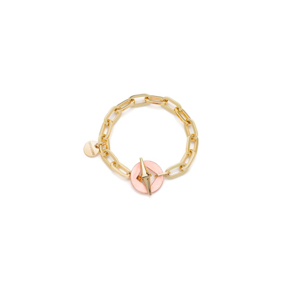 Bracciale catena dorata e madreperla rosa Joya Unoaerre ref.2429