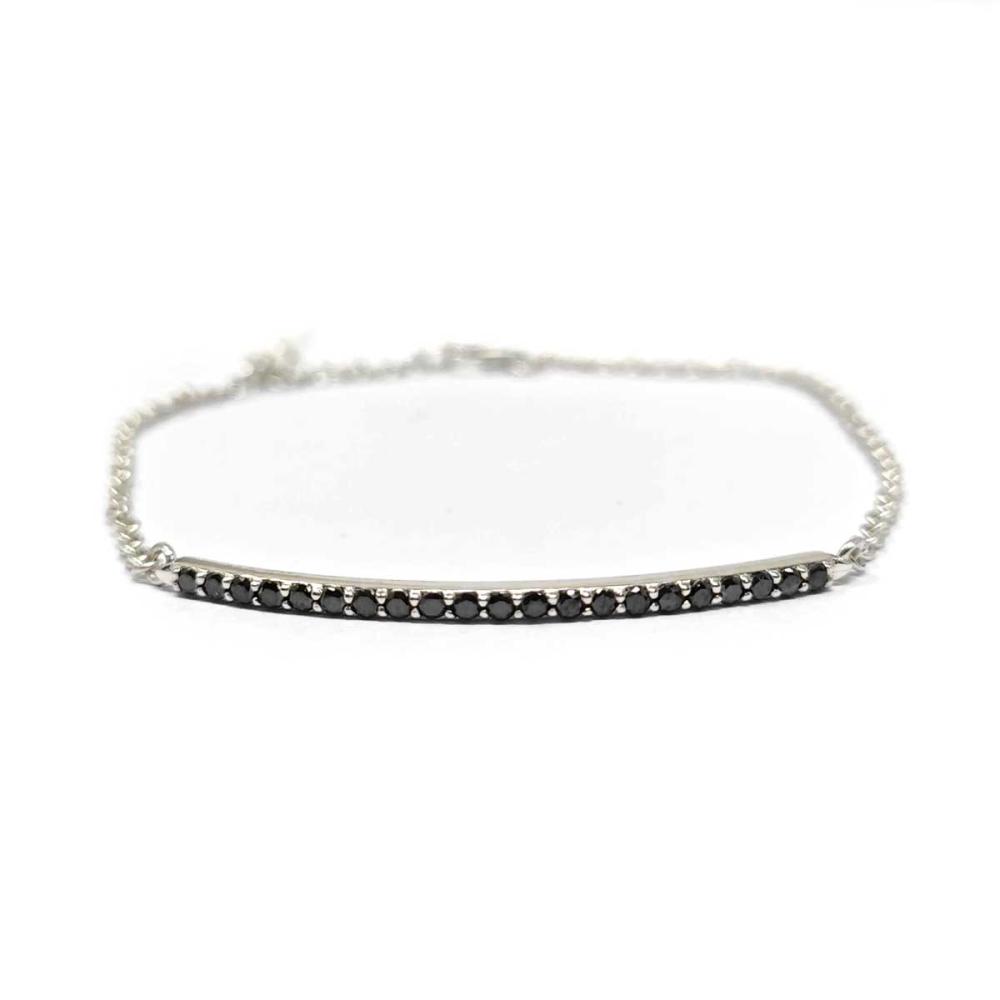 Bracciale con Diamanti Neri CT 0.36 in Oro 9kt